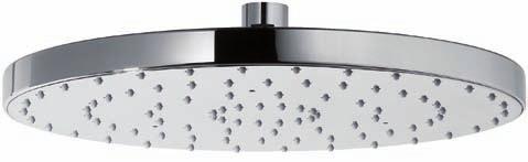 Minimalistic and timeless design Fully chrome-plated Ø 250 mm Oscillating Without wall
