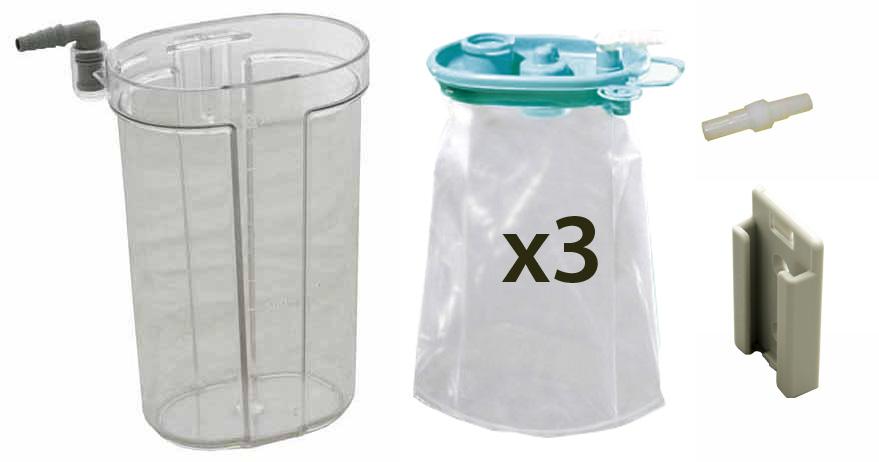 YEARS 1987-2017 Complete liner jar replacement kit for OB1000 and OB500 Medical Suction Units: the kits feature canister,