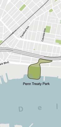 PARKS: PENN TREATY PARK Improvements to Penn Treaty Park will assist this existing green space retain its value as an important community asset and gathering space.