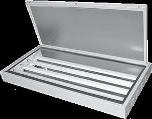 INDUSTRIAL 440 2X4 HAZARDOUS The 440 2x4 Series is a slim 4 1/4 product that is suited for use in clean room applications where a lay-in, recessed or surface mount troffer application is desired.