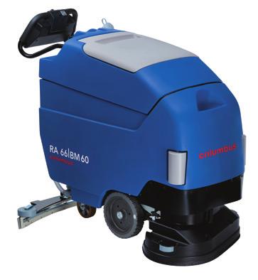 FLOOR SCRUBBERS RA55 B40 Innovative lateral bumper rollers protect machine and other objects. Service-friendly: easy maintenance with open access to battery and components.