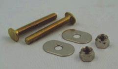 TANK TO BOWL KIT COMPLETE WITH: 2 BRASS BOLTS, 2 ACORN NUTS, 2 WING NUTS,