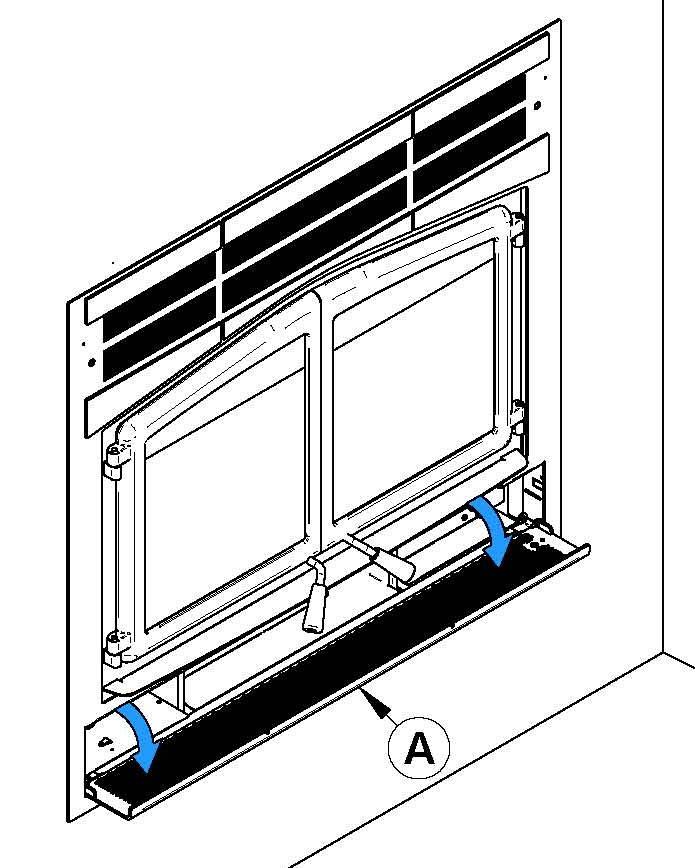 APPENDIX 3 - BLOWER MAINTENANCE OR REPLACEMENT 1. Open the bottom louver (A). 2.