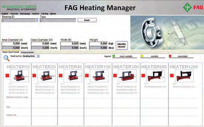 FAG Heating Manager Select the right heating device easily and quickly FAG Heating Manager is a software for determining the right FAG heating device for your specific application quickly and easily.