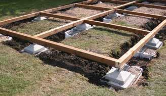 All Season Garden Room foundations are the environmentally friendly alternative foundation system using up to 60% less concrete than in