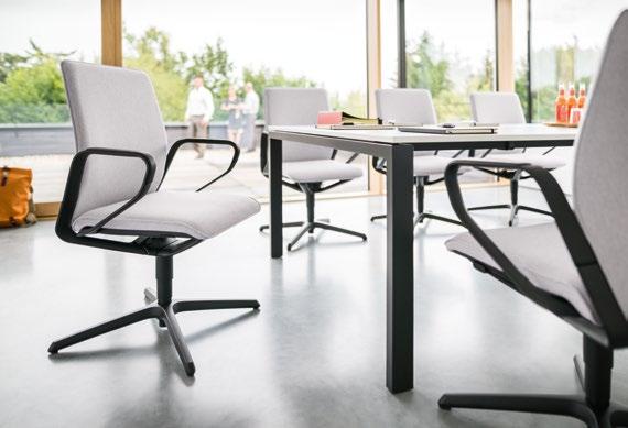 As a conference or visitor s chair with a medium backrest, se:line reflects