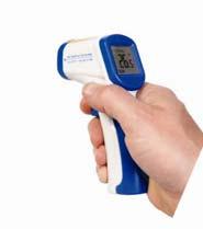 Simply aim the to 330 C with an an assured accuracy of ±1 C thermometer at the target thermometer at the target assured accuracy of over the range of 0 to and press the measurement and press the read