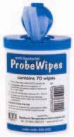 single tub of wipes to be wall mounted. thermometer probes, hands and everyday work surfaces.