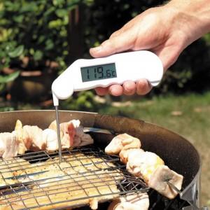 GOURMET FOLDING PROBE THERMOMETER ECOTEMP MAX/MIN THERMOMETER The water resistant Gourmet folding probe thermometer (FPT) is an easy to use instrument incorporates two push button switches, max/min