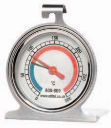 The unit case is 45x65x80mm This Colour coded SS thermometer features a 50 mm Ø dial measuring over the range of+50 ~ 300 C with 10 C divisions. The unit case 50 x 60 x 70mm.