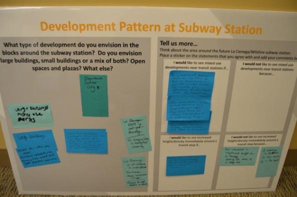 Development at subway station Participants were asked about their thoughts on the development pattern near the future subway station What type of development do you envision.