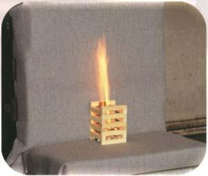 butane gas from a burner, is used as the ignition source.