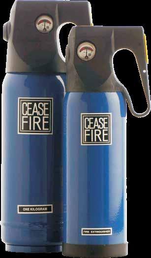 0 11 15 b ar 18 05 ENGINEERED TO SAVE LIVES 11 15 18 0 b ar 27 The Ceasefire Designer Extinguisher uses a combination of mono ammonium phosphate (MAP) and ammonium sulphate, packed into a stainless