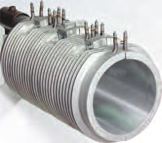 Finned Air-Cooled Standard Cast-In Finned Heater Designs for Air-Cooled Extruder Systems Aluminum Finned Cast-In Band Heaters are used as an alternative to Liquid Cooled Cast-In Band Heaters for
