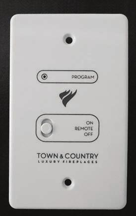 Program button Figure 3: Wall switch interface side. Figure 6: Proflame 2 remote battery bay. Figure 4: Wall switch battery side. Figure 5: Town & Country wall switch.