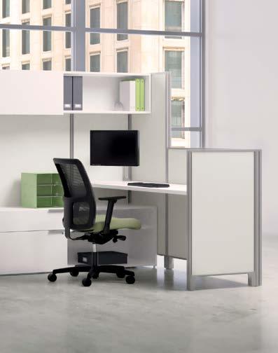 workstations Initiate $5,320 Simple to install, designed to last $2,104 (Above): $5,622 List Price. Panels shown in Element Wisp fabric with Platinum Metallic trim.