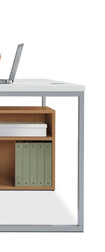 desking DURABLE Laminate surfaces are abrasion- and stain-resistant. Laminate p.6 Veneer p.18 Steel p.24 CORD MANAGEMENT Grommets support technology while reducing cable clutter.