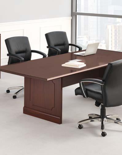 conference Preside $3,700 Where people and ideas connect $3,541 (Above): $8,176 List Price. Rectangle Top with traditional edges and Traditional Panel Base shown in Mahogany laminate.