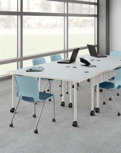 multi-purpose Huddle $2,806 Tables that adapt throughout the day $1,913 (Above): $4,417 List Price. Multi-Purpose Tables shown in Cloud Zephyr laminate with Loft edgeband. Post Legs shown in Loft.