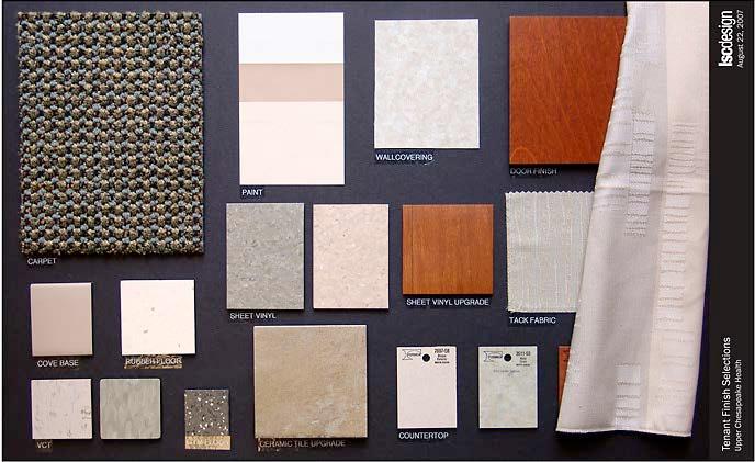 Labels - Label board (example: Bedroom) and any swatches of fabric, paint or floor samples for their use. (Example: Window Treatment, Bedding, etc.) Label the floor plan scale as! 1-0.