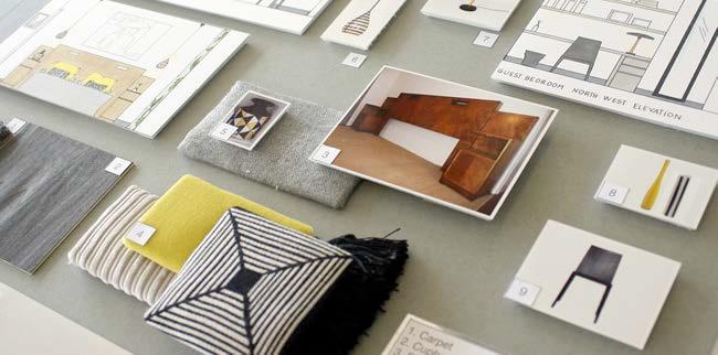 Above: Examples a Design Board showing Samples