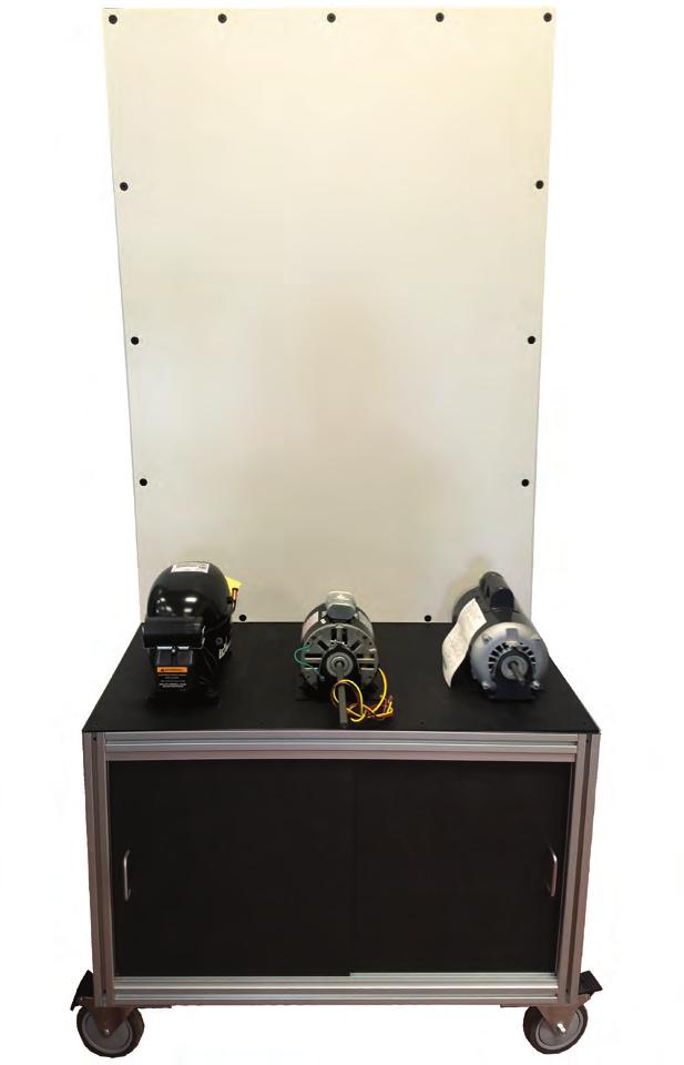 UNITS TU-501 MOTORS, CONTROLS AND CIRCUITS BUILD-UP TRAINER Designed for the student with a working knowledge of the theory of refrigeration electrical control systems.
