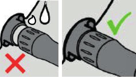 Connect the floating cable to the control box and lock it in place by turning the ring only in the clockwise direction (to prevent damage to the floating cable) (seeimage, ).