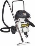 industrial vacuums Contractor Wet/Dry Vacuums 6 & 6.5 HP Single-Stage Motor CONTRACTOR VACUUMs Wet/dry vacuum with double filtration system Automatic float shutoff prevents wet pick up overflow 11.