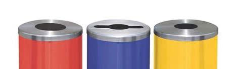 steel recycling bins with lid/top