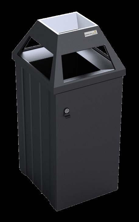 Boxxi Robust and sturdy bin housing for MGB 120L. Bin drive-in through front door and is concealed with triangular lock.
