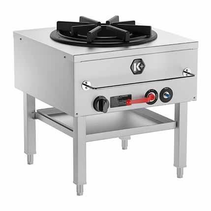K+ Standalone Stock Pot Cooker This appliance is constructed on a stainless steel frame with a stainless steel plate, ensuring prolonged life.