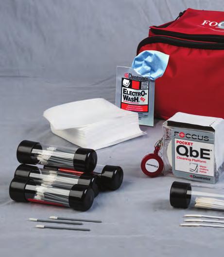 Fiber Optic Cleaning Kits Include: Precision Fiber Optic Cleaner (see below) 1 QbE Cleaning Platform, 200 sheets (QbE) 50 2.