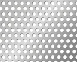 We offer seven different types of perforated sheet, circular