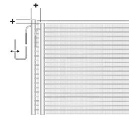 MicroChannel Exchanger MCHE Instructions Thermal expansion causes MCHEs to expand/contract in two dimensions (see fig. 4). Installation support brackets must be designed to allow this movement. Fig.