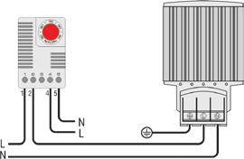 mountable The EFR 012 electronic hygrostat senses the relative humidity in an enclosure and turns on a heater at the set point, helping prevent the formation of condensation in the enclosure.