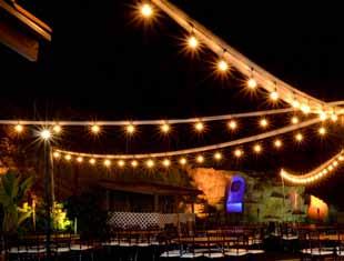 FESTOON LIGHTING 6. FOOD TRUCK STAGING WITH EATING AREA.