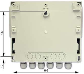 The central controller cover opens at a 90 angle to the left. Make sure to leave adequate space to completely open the cover once the central controller is mounted.