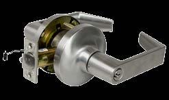 Applied power allows outside lever to retract latchbolt (EU) or prevents latchbolt from retracting (EL).Outside lever is freewheeling (clutching) when locked.