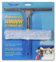 All-Purpose Window Cleaning Kit 12 lightweight All-Purpose Squeegee 10 All-Purpose Washer with machine washable microfiber sleeve 5 extension pole with Click-Lock feature The extension pole