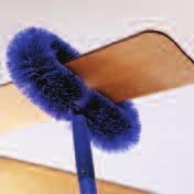 Cobweb Brush - Click Lock Feature Cleans cobwebs from walls, ceilings, cornices, floors with electrostatic action Ideal for cleaning high corners and crown