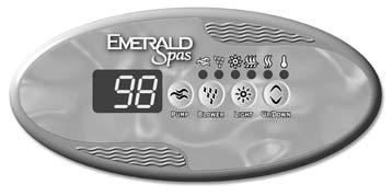 Features and Controls 21 Spa Side Control SC-3 for EMERALD CLASSIC or EMERALD SE Series Start-up for SC-3 Control Your spa control has been specifically designed so that by simply connecting the spa