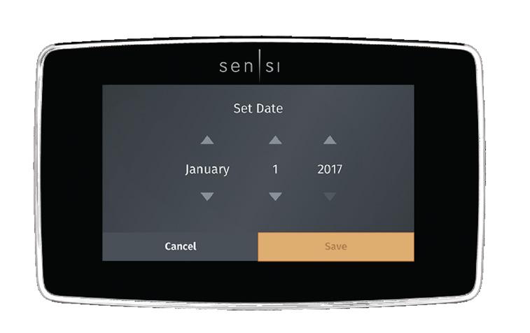 MENU SETTINGS Time setup If you have Wi-Fi turned Off you will be able to set the date and time on the thermostat.