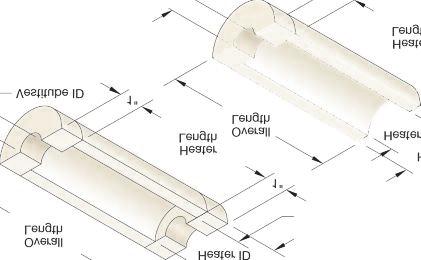 Construction Characteristics Tempco s standard Ceramic Fiber Heaters are designed for a maximum temperature of 1100 C (2012 F).