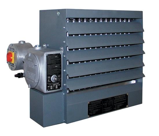 HLA Series Hazardous Location Fan Forced Unit Heater FAN-FORCED SUSPENDED UNIT HEATERS 3-25 KW FOR CLASS I, GROUP C & D, DIVISION 1 & 2 AND CLASS II, GROUPS E, F & G, DIVISIONS 1 & 2.