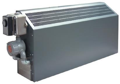 Standard Unit FEP Series Single Phase Hazardous Location Wall Convector Unit with optional control section containing disconnect, pilot light, and thermostat (Suffix C1-TDP) Unit with in-built EPET