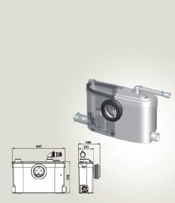 SA 90 SANISLIM has been designed to accommodate today s slimline sanitary ware, and will take the waste