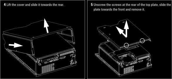 4 Repairing the Variable Wavelength Detector Parts required Depends on the work inside and the following procedures. Preparations for this procedure: Turn off the detector.