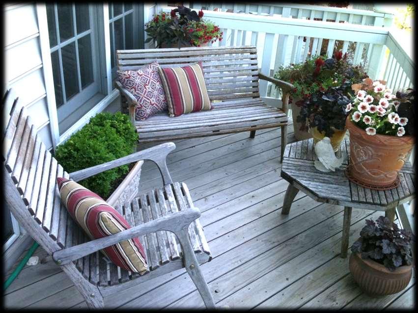 Use saucers, plant trolleys or trivets so deck