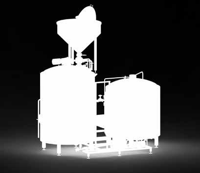 upgraded with a second pump to improve the brewing capacity of the brewhouse); - lauter tun with heated bottom and tank wall; - space