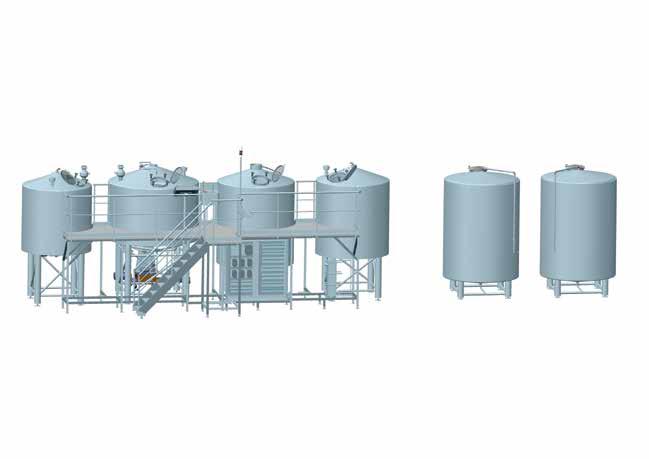 8 Lauter diameter (D2) _ ID / OD inch 90.2 / 94.0 Kettle diameter (D3) inch 80.1 Whirlpool diameter (D4) inch 76.2 HWT/CWT diameter (D5) inch 78.7 Height without grist case (H1) inch 140.